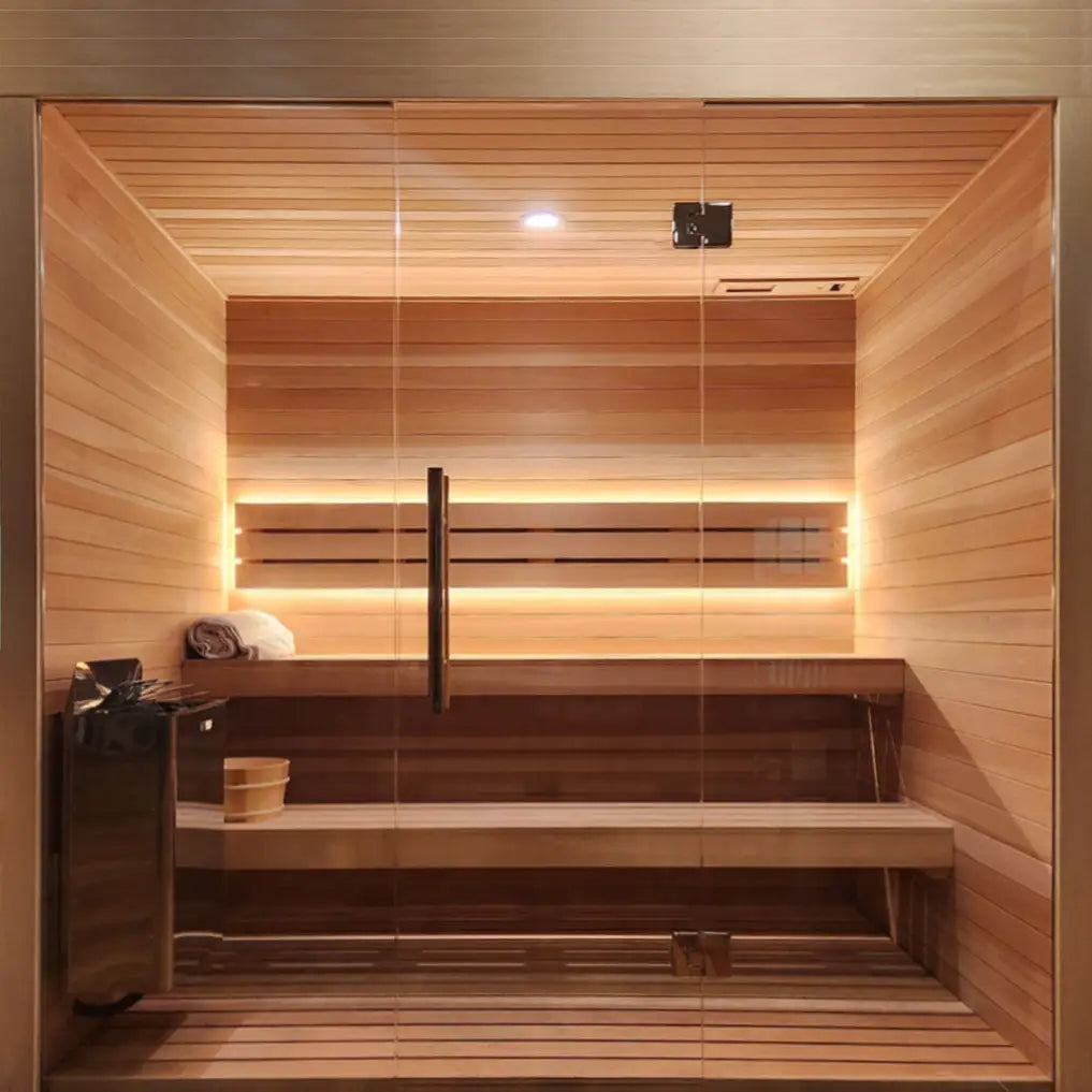 Carbon Smart Saunas - 7' x 9' x 8' - by Finnish Sauna Builders
