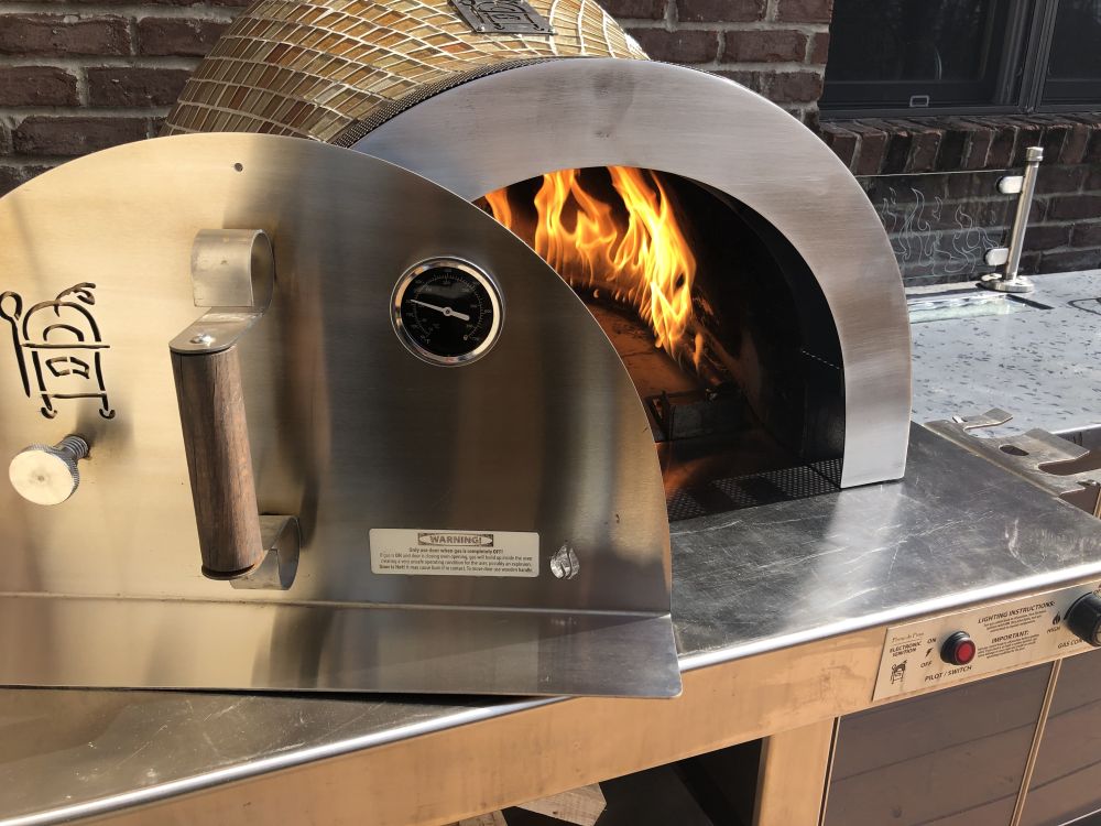 HPC Fire Forno Dual Fuel Wood & Gas Pizza Oven with Mosaic Tile Finish – On Cart