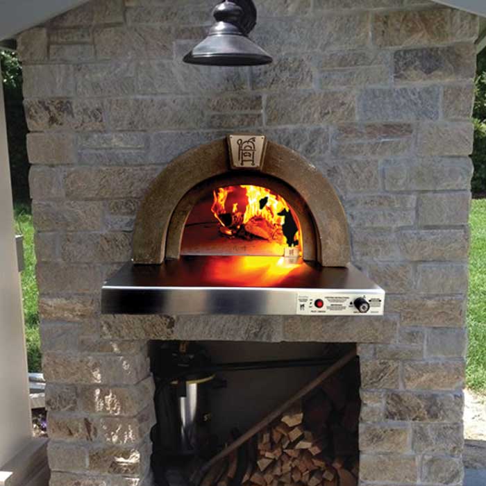 HPC Fire Di Napoli Series Hybrid Dual Fuel Wood & Gas Burning Built-In Pizza Oven (Ready to Finish)