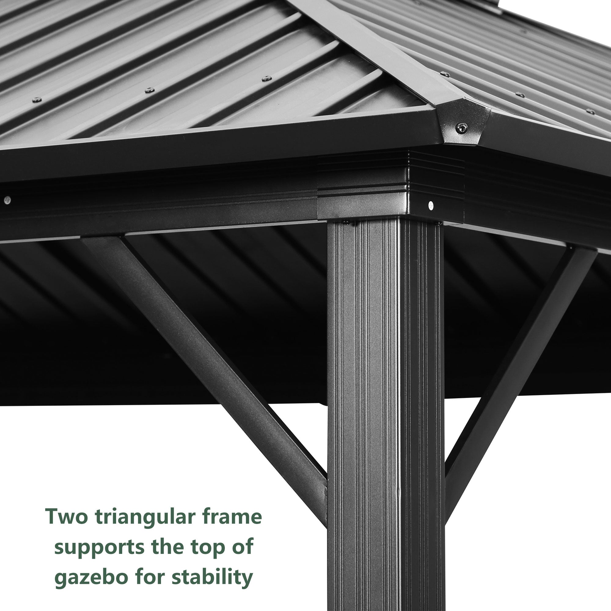 Ainfox 12*16 Ft Patio Gabezo Outdoor Canopy with Mosquito with 2200 lbs weight capacity of snow
