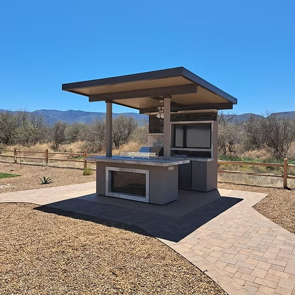 KoKoMo Baja BBQ Island with 12' x 12' Patio Cover