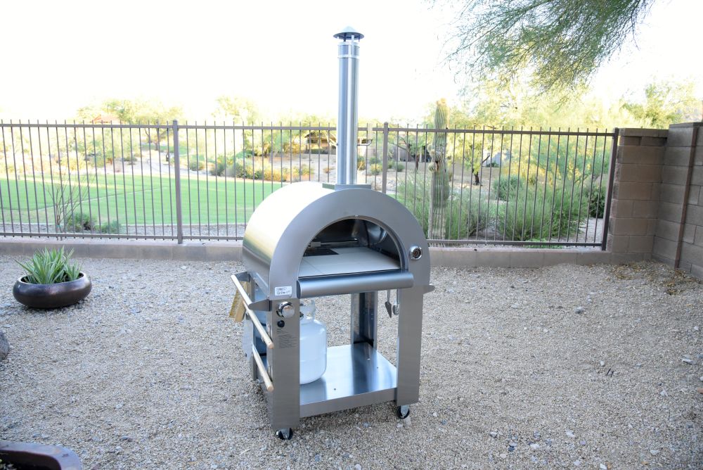 KoKoMo 32" Dual Fuel Gas or Wood Fired Stainless Steel Pizza Oven