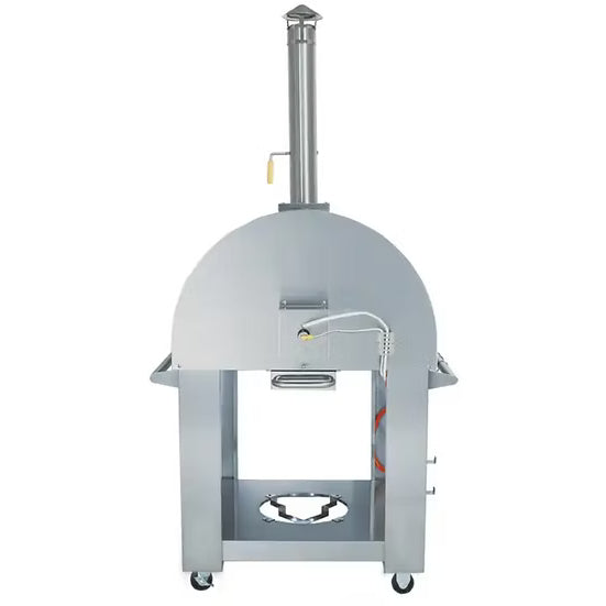 KoKoMo 32" Dual Fuel Gas or Wood Fired Stainless Steel Pizza Oven